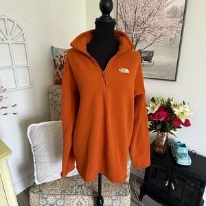 The North Face Orange Zip Up Sweater